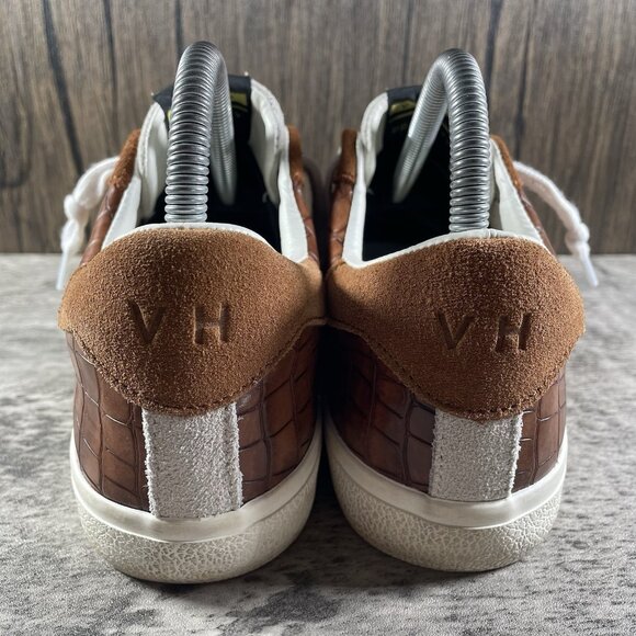 Vintage Havana Punch Sneaker Brown Croco Size 8 Slip On Leather Detail Sequence - Picture 6 of 10